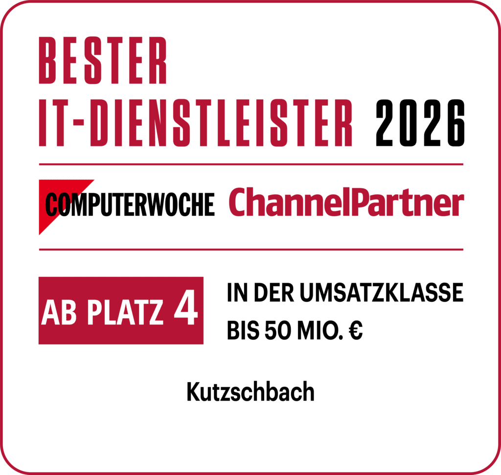 Logo für die Auszeichnung 'Bester IT-Dienstleister 2026' von COMPUTERWOCHE und ChannelPartner