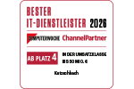 Logo für die Auszeichnung 'Bester IT-Dienstleister 2026' von COMPUTERWOCHE und ChannelPartner